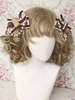 Sweet Bows Headdress Lolita Accessories Mint Green Two Piece Headwear