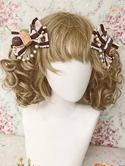 Sweet Bows Headdress Lolita Accessories Mint Green Two Piece Headwear