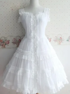 Sweet Buttons Polyester Lolita Dress