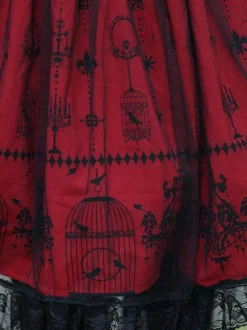 Sweet Lace Lolita SK Burgundy Lolita Skirts