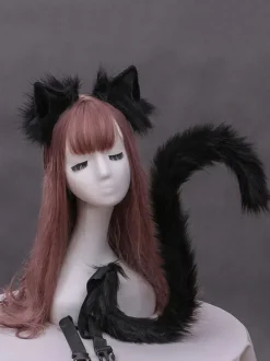 Sweet Lolita Accessories White Cats Ears Cats Tail Lolita Accessory Outfits