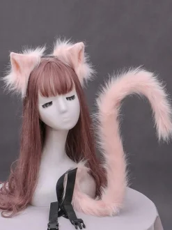Sweet Lolita Accessories White Cats Ears Cats Tail Lolita Accessory Outfits