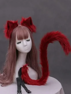 Sweet Lolita Accessories White Cats Ears Cats Tail Lolita Accessory Outfits