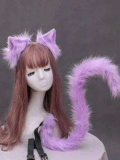 Sweet Lolita Accessories White Cats Ears Cats Tail Lolita Accessory Outfits
