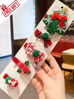 Sweet Lolita Accessories Red Bows Christmas Pattern Headwear Miscellaneous