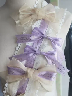 Sweet Lolita Accessories Gold Bows Accessory Miscellaneous