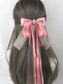 Sweet Lolita Accessories Pink Bows Headwear Miscellaneous