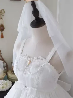 Sweet Lolita Accessories White Lace Headwear Polyester Miscellaneous