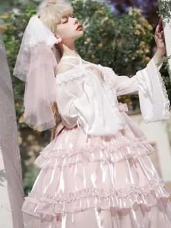 Sweet Lolita Accessories White Lace Headwear Polyester Miscellaneous