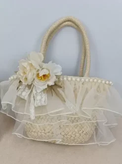 Sweet Lolita Bag Apricot Sequins Handbag Lolita Accessories