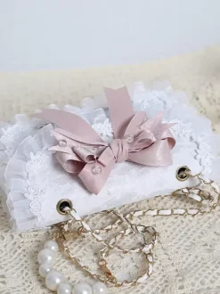Sweet Lolita Bag Pink Organza Bows Lace Polyester Fiber Handbag Lolita Accessories
