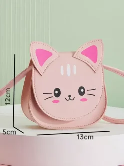 Sweet Lolita Bag Pink PU Leather Cat PU Leather cross-body bag Lolita Accessories