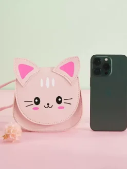 Sweet Lolita Bag Pink PU Leather Cat PU Leather cross-body bag Lolita Accessories