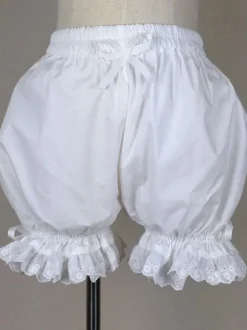 Sweet Lolita Bloomers Lace Trim Bows Plus Size Cotton Pumpkin Bloomers