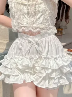 Sweet Lolita Bloomers Pink Ruffles Loose Lolita Pant