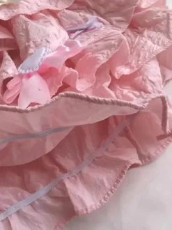 Sweet Lolita Bloomers Pink Bows Ruffles Flared Lolita Pant
