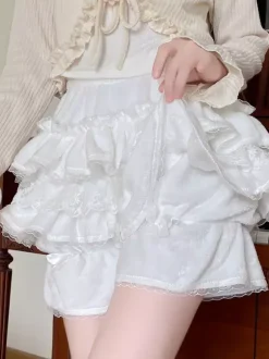 Sweet Lolita Bloomers Ruffles Lace Loose Pink Lolita Shorts