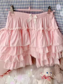 Sweet Lolita Bloomers Ruffles Loose White Lolita Shorts