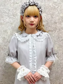 Sweet Lolita Blouses Purple Lolita Top Short Sleeves Ruffles Lace Lolita Shirt