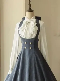 Sweet Lolita Blouses Ruffles Long Sleeves Blouse Lolita Top Ecru White Lolita Shirt