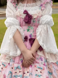Sweet Lolita Blouses White Long Sleeves Lolita Top Ruffles Lolita Shirt