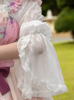 Sweet Lolita Blouses White Long Sleeves Lolita Top Ruffles Lolita Shirt