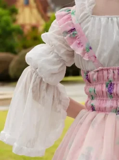 Sweet Lolita Blouses White Long Sleeves Lolita Top Ruffles Lolita Shirt