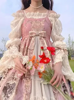 Sweet Lolita Blouses White Long Sleeves Lolita Top Ruffles Lolita Shirt