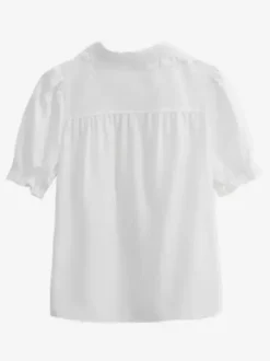 Sweet Lolita Blouses White Short Sleeves Ruffles Lolita Top Lolita Shirt