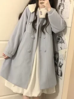 Sweet Lolita Coats Black Coat Overcoat Polyester Fall Lolita Outwears