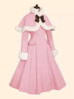 Sweet Lolita Coats Olive Butterfly Overcoat Cloak Synthetic Lolita Outwears