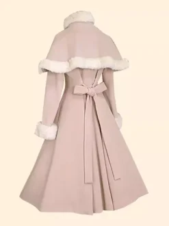 Sweet Lolita Coats Olive Butterfly Overcoat Cloak Synthetic Lolita Outwears