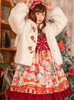 Sweet Lolita Coats White Coat Overcoat Polyester Spring Lolita Outwears