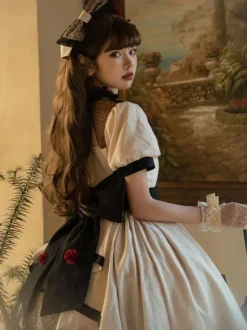 Sweet Lolita Dress Cotton Short Sleeves Jumper Sweet Lolita Dress