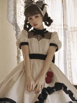 Sweet Lolita Dress Cotton Short Sleeves Jumper Sweet Lolita Dress