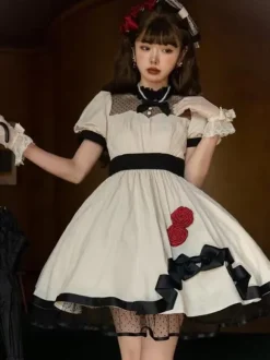 Sweet Lolita Dress Cotton Short Sleeves Jumper Sweet Lolita Dress