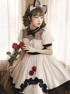 Sweet Lolita Dress Cotton Short Sleeves Jumper Sweet Lolita Dress