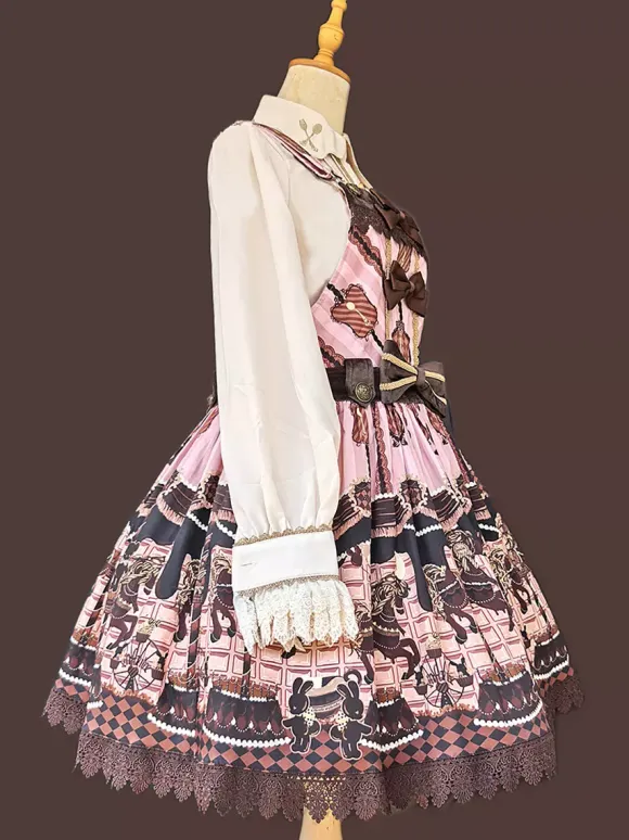 Sweet Lolita Dress Cotton Sleeveless Bows Sweet Jumper Lolita Dress
