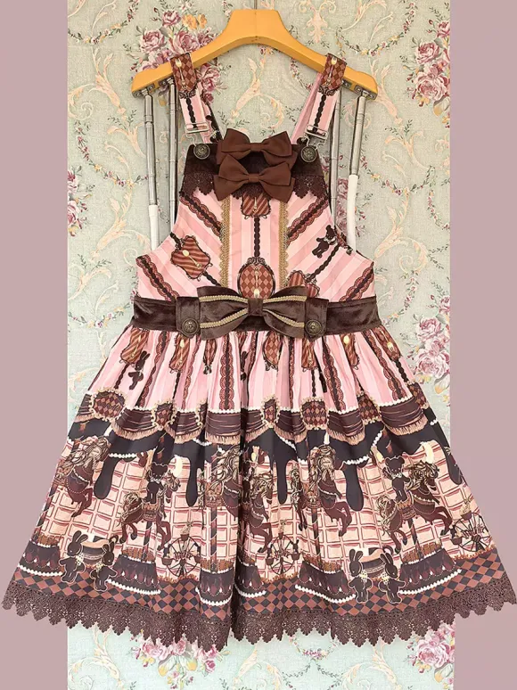 Sweet Lolita Dress Cotton Sleeveless Bows Sweet Jumper Lolita Dress