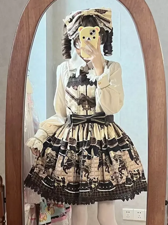 Sweet Lolita Dress Cotton Sleeveless Bows Sweet Jumper Lolita Dress