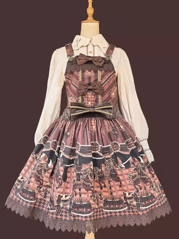 Sweet Lolita Dress Cotton Sleeveless Bows Sweet Jumper Lolita Dress