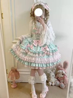 Sweet Lolita Dress JSK Multi-Layered Polyester Sleeveless Sweet Lolita Dress