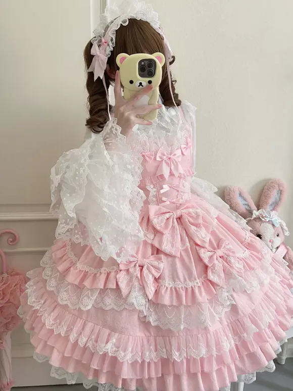 Sweet Lolita Dress JSK Multi-Layered Polyester Sleeveless Sweet Lolita Dress