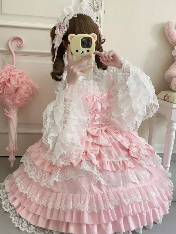 Sweet Lolita Dress JSK Multi-Layered Polyester Sleeveless Sweet Lolita Dress