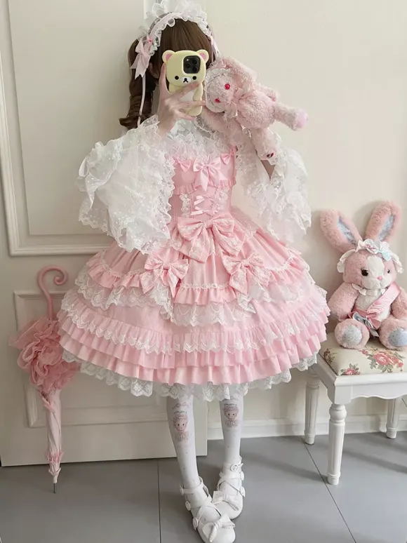Sweet Lolita Dress JSK Multi-Layered Polyester Sleeveless Sweet Lolita Dress