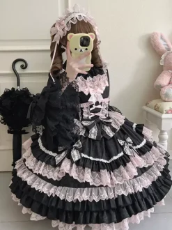 Sweet Lolita Dress JSK Multi-Layered Polyester Sleeveless Sweet Lolita Dress