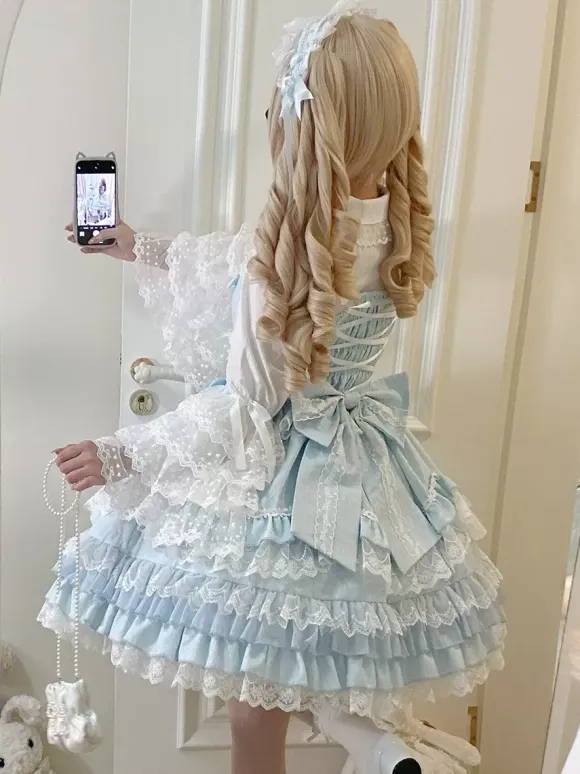 Sweet Lolita Dress JSK Multi-Layered Polyester Sleeveless Sweet Lolita Dress