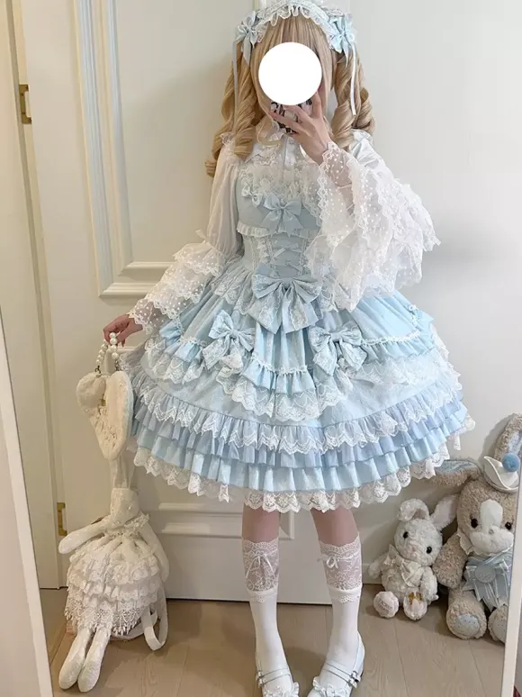 Sweet Lolita Dress JSK Multi-Layered Polyester Sleeveless Sweet Lolita Dress