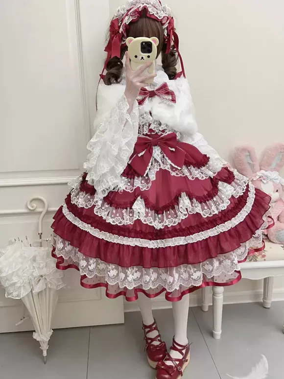 Sweet Lolita Dress Polyester Sleeveless Jumper Sweet Lolita Dress