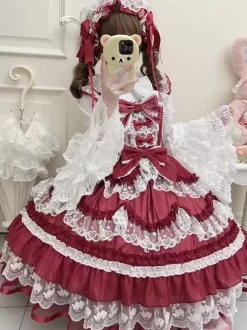 Sweet Lolita Dress Polyester Sleeveless Jumper Sweet Lolita Dress